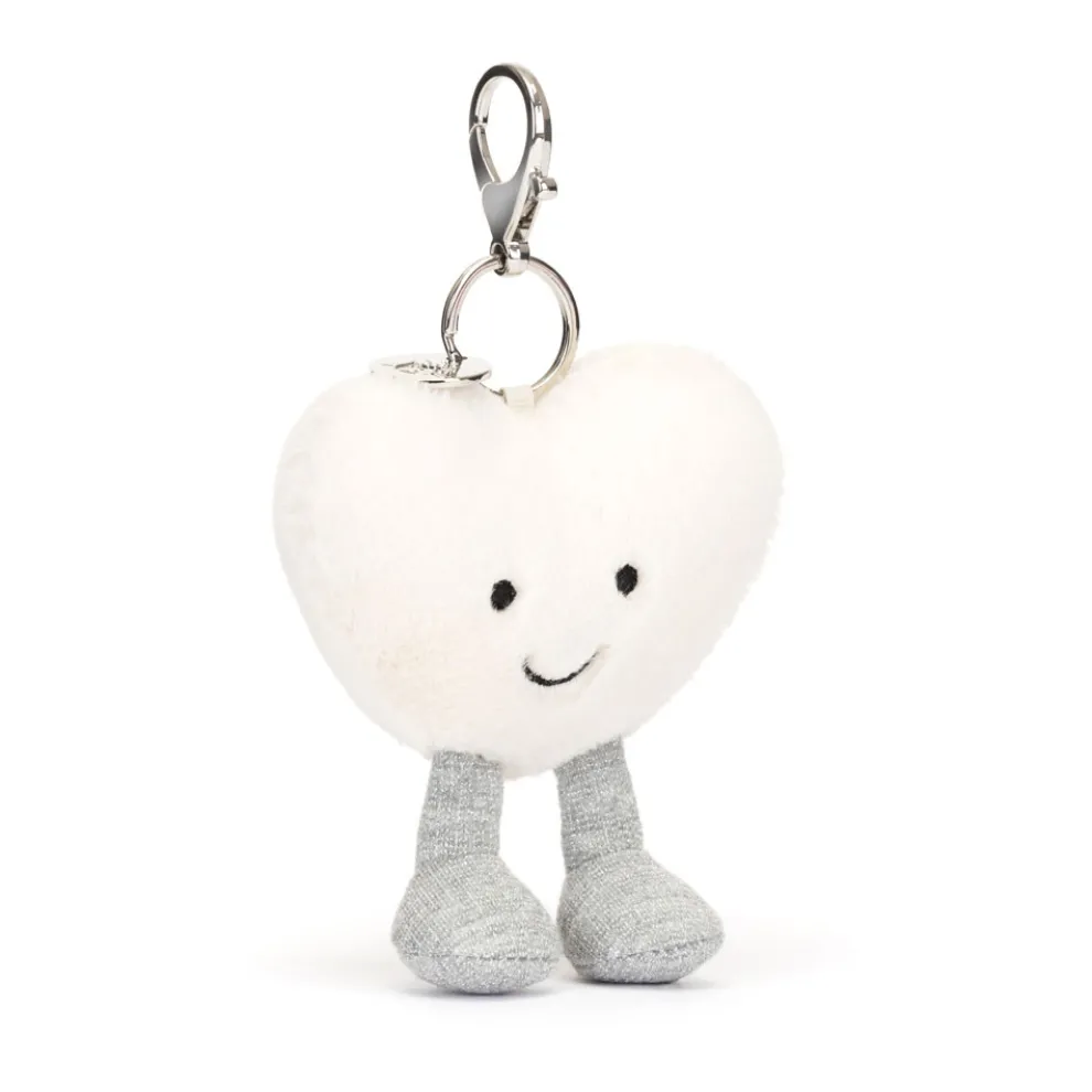 Amuseables Cream Heart Bag Charm