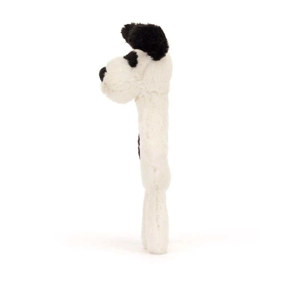 Bashful Black & Cream Puppy Ring Rattle