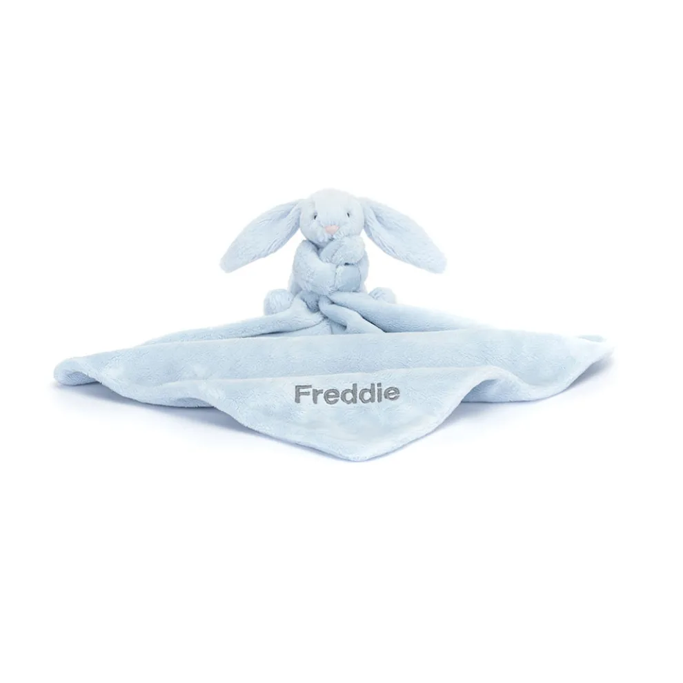 Personalised Bashful Blue Bunny Soother