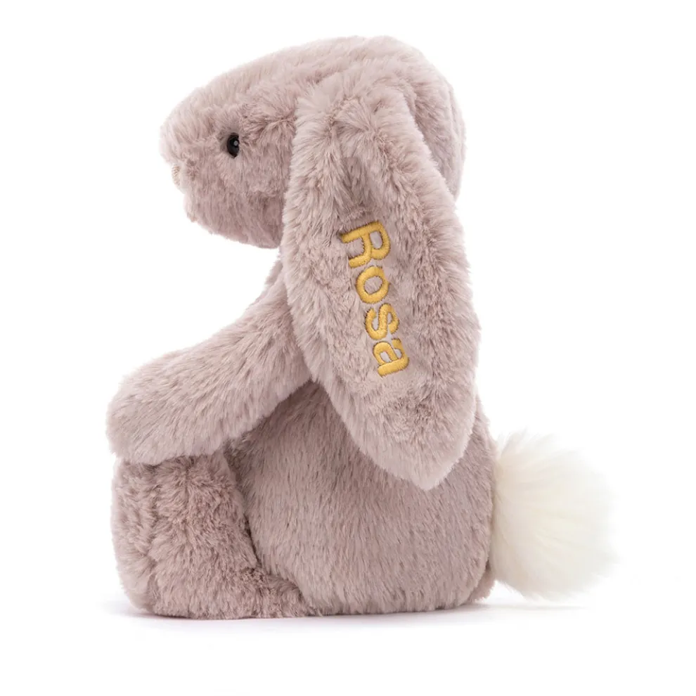 Personalised Bashful Luxe Bunny Rosa Medium