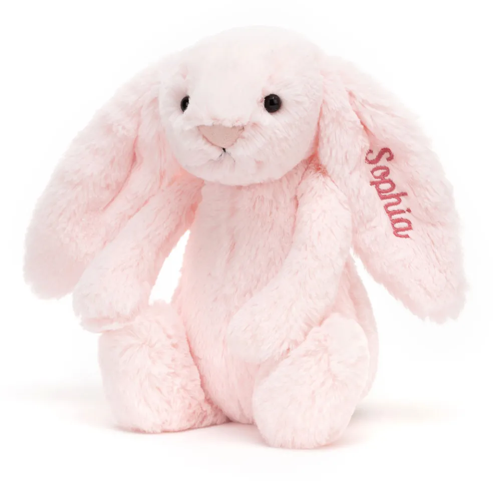 Personalised Bashful Pink Bunny Medium